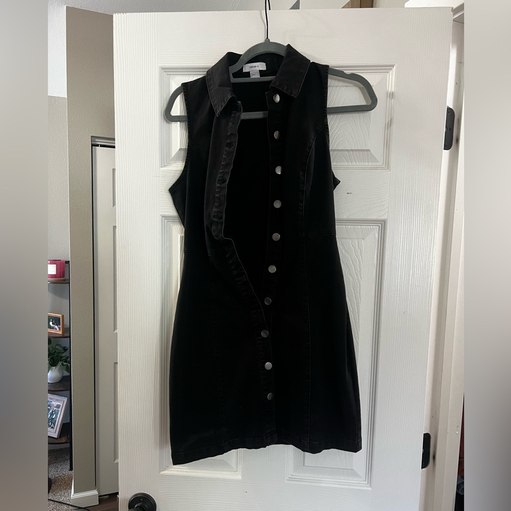 Button Jean Dress